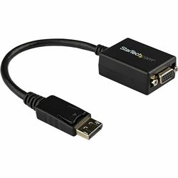 StarTech.com Adaptador DisplayPort a VGA - Cable Conversor Activo DP a VGA - Convertidor de Vídeo de 1080p - Certificado para DisplayPort - Dongle DP++ a VGA - con Conector DP con Pestillos (DP2VGA2)