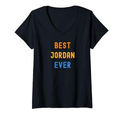 Mujer Mejor Jordan Ever Funny Jordan Camiseta Cuello V