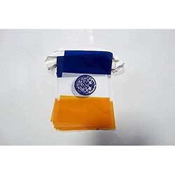 AZ FLAG - Guirlande Drapeau New York City - 6 Mètres avec 20 Fanions Amérain - USA De 21x14 cm - Petits Drapeaux 100% Polyester - 60g
