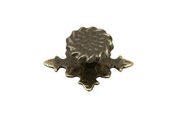 Metafranc 121261 Furniture Knob 38 x 49 mm Brass-Plated Burnished High-Quality Workmanship Elegant and Decorative Includes Mounting Material/Decorative Fitting/Furniture Fitting/Furniture Knob