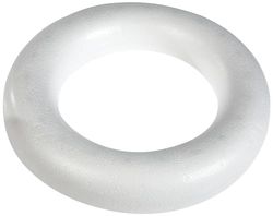 GLOREX Styrofoam Half Ring, White, 30 x 30 x 4 cm