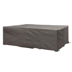 Perel Beschermhoes voor tuinmeubelen, afdekking voor tuinmeubels, afdekzeil, afdekhoes voor tafel en stoelen, waterdicht, grijs, rechthoekig, 280 x 230 x 80 cm