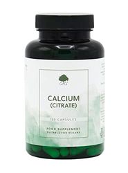 Calcium Citrate Capsules - 200mg Elemental Calcium Per 2 Capsule Dose - 120 Vegan Capsules - G&G Vitamins
