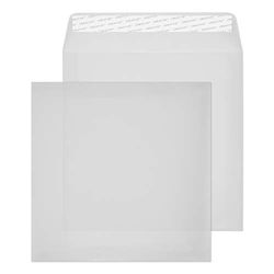 Creative Couleur 220 x 220 mm carrée Portefeuille et patte autocollante – Parent Blanc translucide