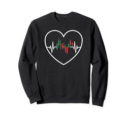 Day Trading Heartbeat ECG Pulse Mercato azionario Trader Felpa