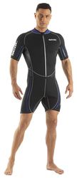 SEAC Trendy, Muta Corta Monopezzo in Neoprene da 2.5 mm con Zip Frontale, per Snorkeling, Surf e Sport Acquatici in Acque Temperate per Adulti e Bambini, Nero, M