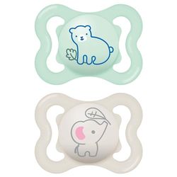 MAM Azul Air fopspeen in set van 2, van Skinsoft siliconen met fopspeenhoes, 2-6 maanden