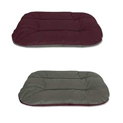BedDog® Rex 2en1 Burdeos/Gris L Aprox. 80x60x11cm colchón para Perro, 9 Colores, Cama, sofá, Cesta para Perro