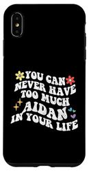 Retro Groovy non puoi mai avere troppo Aidan nella tua vita Custodia per iPhone XS Max