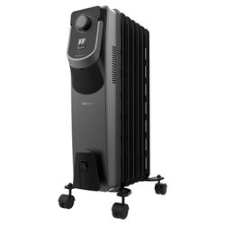 Cecotec ReadyWarm 7000 Space 360 Zwarte Elektrische Olieradiator. 7 Modules, Laag stroomverbruik, 1500 W, 3 niveaus, Kabelcollector, 360 Technologie, Beveiligingssysteem, 18 m2