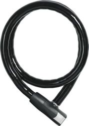 ABUS Fechadura de cabo blindada Steel-O-Flex Centuro 860 - fechadura de cabo de aço com blindagem de braçadeiras de aço - nível de segurança 7-110 cm, preto