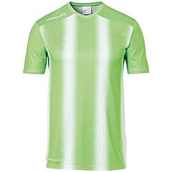uhlsport Stripe 2.0 Kurzarm Maillot Homme, Fluo grün/Weiß, M