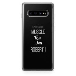 Zokko Samsung S10 Muskel Robert Game Case - mjukt genomskinligt bläck vitt