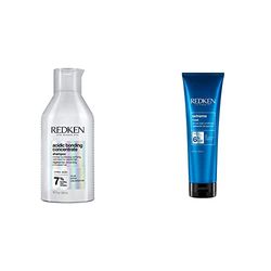 Redken Shampooing Acidic Bonding Concentrate | Pour Cheveux Abimés | Soin Bonding | Acide Citrique | 300 ml & Masque Réparateur Intense pour Cheveux Abimés, Riche en Protéines, Extreme, 250 ml