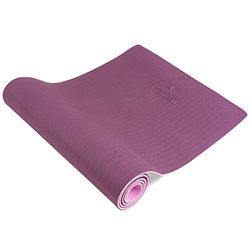 Prosource Fit Natura TPE yogamat 1/4" (6mm) dik, 182,9 cm lang, omkeerbaar met hogedichtheidskussen en antisliptextuur, milieubewust en hygiënisch