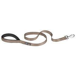 Ferplast Daytona G Guinzaglio per Cani Extraresistente - Morbida Impugnatura Imbottita - Pratico Porta Sacchetti Igienici - Antiabrasione - Design Italiano - 120 x 2,5 cm, Marrone