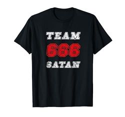 Satan Occult Team Atheist Death Metal Baphomet Vintage 666 Maglietta