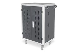 DIGITUS Armario de Carga Móvil, 30 Espacios de Carga, Hasta 15,6", Almacenamiento y Carga de Portátiles y Tablets, Puertas con Cerradura
