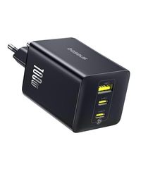 Baseus Enerfill Chargeur USB C 100 W, Bloc d'alimentation USB C à 3 Ports, Chargeur PD avec PPS, Chargeur Rapide GaN Compatible avec MacBook Pro/Air, iPhone 16/15/14/13/12, Galaxy S25, iPad Pro, Noir