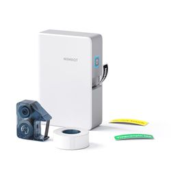 NIIMBOT B18 Portable Label Maker, Wireless Bluetooth Connection, Mobile Editing, Support Color Printing, Mini Sticker Printer for Labeling Office Files, White