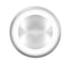 Balizas LECU/A RS (BT,RAL9006) - Tensión alimentación: 220-230V 50/60Hz - Color difusión: Blanco - Color embellecedor: Gris plata - Caja de empotrar: Blanco frío - Color LEDs: Inexistente