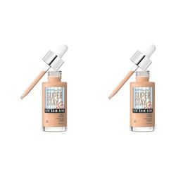 Maybelline Super Stay Skin Tint Foundation, With Vitamin C*, Foundation and Skincare, Long-Lasting up to 24H, Vegan Formula, Shade 30 (Pack of 2)