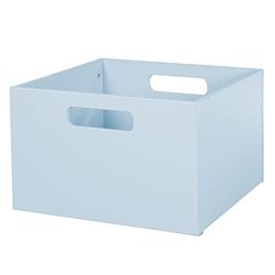 roba Boîte de Rangement en Bois pour Chambre d'enfant, Bac de Rangement avec Poignées pour Jouets et Déco - Bleu Mer
