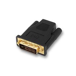 Watio Wave Adaptador - dvi a hdmi 24+1, con Conector Macho, Compatible con Dispositivos hdmi, Acabado en Color Negro y Dorado.