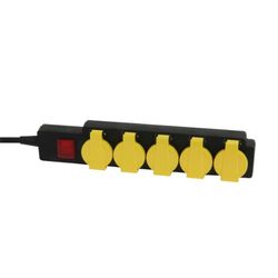 MultIPrise elétrico Tomada MultIPle Bloco MultIPrise Extensão Elétrica, Debflex 722600 extensão MultIPrise 5 tomadas 2P +T 16A, tipo HO7RNF, impermeável IP44, cabo de 1,50 m com