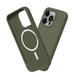 RhinoShield Case compatibel met [iPhone 15 Pro Max] | SolidSuit - MagSafe-compatibel - schokdempende en slanke beschermhoes met premium afwerking - 3,5 meter valbescherming - algengroen
