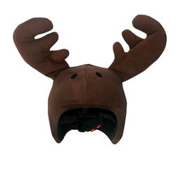 COOLCASC Capa para capacete rena - compatível com capacete de bicicleta, esqui e skate - crianças e adultos - tamanho único - design divertido
