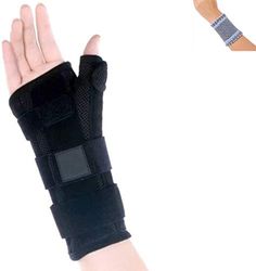 Amsahr Stretchy Hook Loop Fastener Palm Poignet Support Médical Orthopédique Immobilizer Brace 18-20 cm Taille S
