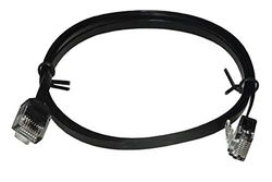 CAVO RETE UTP CAT. 6A ULTRAPIATTO CON CONNETTORE SALVASPAZIO MT 1 COLORE NERO