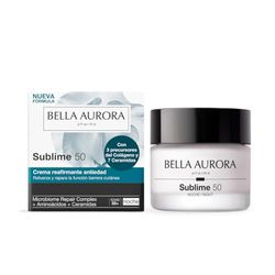 Bella Aurora Sublime 50 Natt Ny formel | Anti-aging Straming Cream med kollagen, ceramider och mikrobiome repair complex | Regenerar, ger näring och förbättrar fastheten hos mogen hud | 50 ml