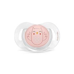 Suavinex, Bonhomia Fopspeen voor baby's, 0-6 maanden, Fysiologische speen van siliconen SX Pro, platte en flexibele speen, roze
