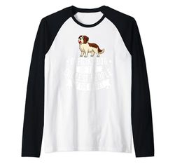 Saint Bernard Dog Puppies propietario amante Camiseta Manga Raglan
