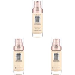 Maybelline Foundation, Dream Radiant Liquid Hydrating Foundation With Hyaluronic Acid And Collagen - Lightweight, Medium Coverage Up To 12 Hour Hydration - 04 Light Porcelain (Pack of 3)