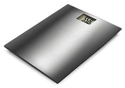 Lacor 61740 Inox Persoonlijke Badkamerweegschaal, 31 x 31 x 4 cm, Zwart