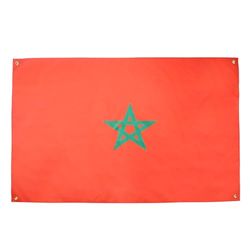 AZ FLAG Marokkaanse vlag 150 x 90 cm met 4 ogen, Marokkaans paviljoen voor balkon of muur