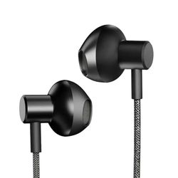 Hifuture MI5 Semi-In-Ear USB-C Wired Headphones Hi-Res Headphones with Microphone - Black