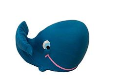 Lanco - Juguete para Bebés, Ballena Azul, 100% Caucho Natural, Hecho a Mano
