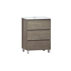 Baikal Mueble de Baño TRIX. Mueble 3 cajones, con Patas. Varios Acabados y Medidas. Mueble Montado. 3 Cajones 70 cm Nebraska