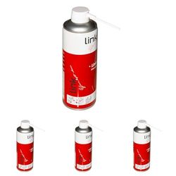 LINK SP303 Confezione da 4 Bomboletta Spray Aria Compressa 400 ML. *** NUOVA CANNUCCIA PER AUMENTARE LA PRESSIONE DEL GETTO!!!