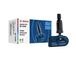 Bosch F026C00468 - QF0468 - Programmable QUICK FIT TPMS sensor - Tyre pressure sensor with black-coloured metal valve - 433.92 MHz