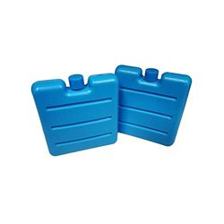 Fackelmann 686465 Lot de 2 bacs réfrigérants pour lunch bag, pains de glace, pains de glace pour glacière, accumulateur de froid, Plastique, Gel réfrigérant, Bleu, 7,7 x 7,3 cm