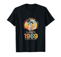 Vintage 55 cumpleaños legendario impresionante épico desde junio de 1969 Camiseta