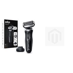 Braun Series 7 Electric Shaver for Men with Precision Trimmer,70-N1200s, Silver Razor & EasyClick Beard Trimmer Attachment for New Generation Series 5, 6 and 7 Electric Shaver, Black