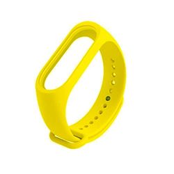 Hininner Armband voor Xiaomi Mi Smart Band 4 / Mi Band 3, gekleurde siliconen armband voor armband voor Xiaomi Mi Band 4 / Mi Band 3 - geel
