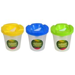 Cricco - Vaso para pinceles con protección contra fugas - para niños, estudiantes, trabajos creativos - Vaso con tapa - material para pintar - a prueba de fugas - con protección contra el agua