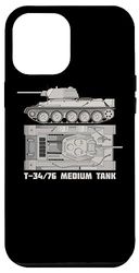 Carcasa para iPhone 14 Plus Diagrama de los tanques rusos T 34 76 de la Segunda Guerra Mundial